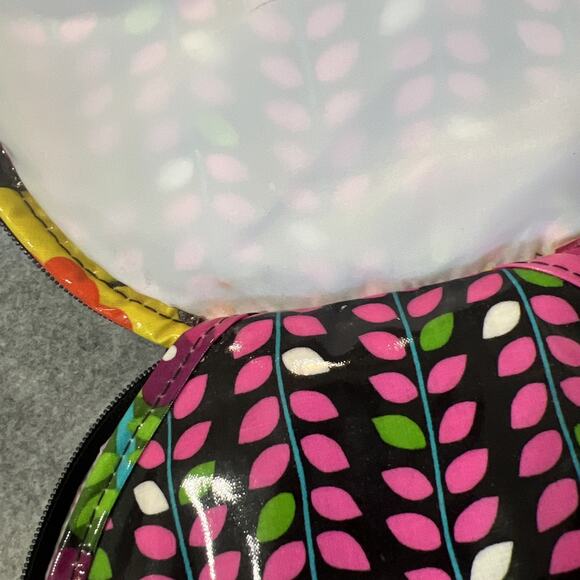 Vera Bradley FLORAL NIGHTINGALE‎ HATBOX Cosmetic Travel Case Vibrant - Picture 9 of 11